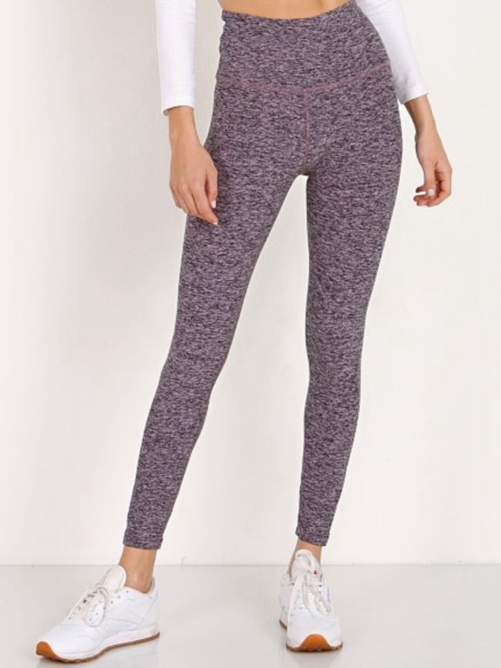 Beyond Yoga Spacedye High Waisted Midi Legging Black-Pink Opal Size Small